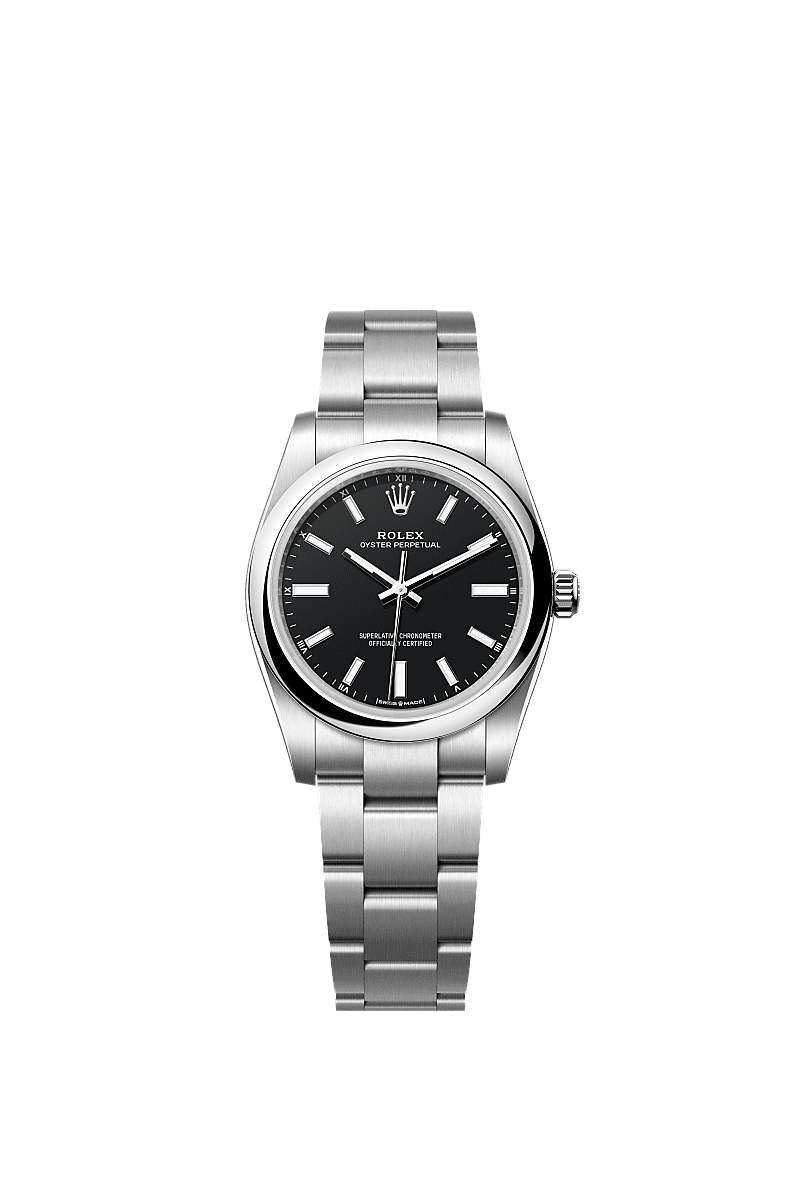 Rolex Oyster Perpetual 34 Black Matte — Ref. 124200