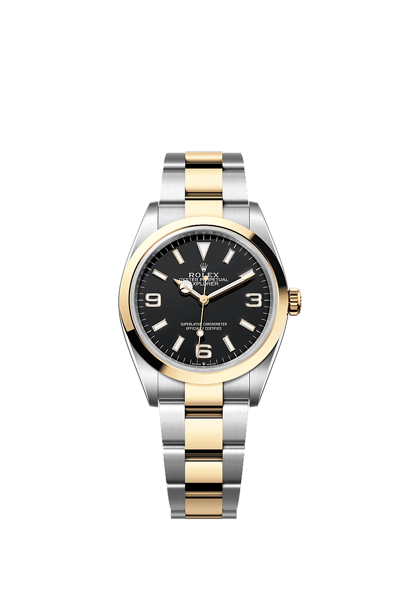 Rolex Explorer 36 Stainless Steel / Yellow Gold — Ref. 124273