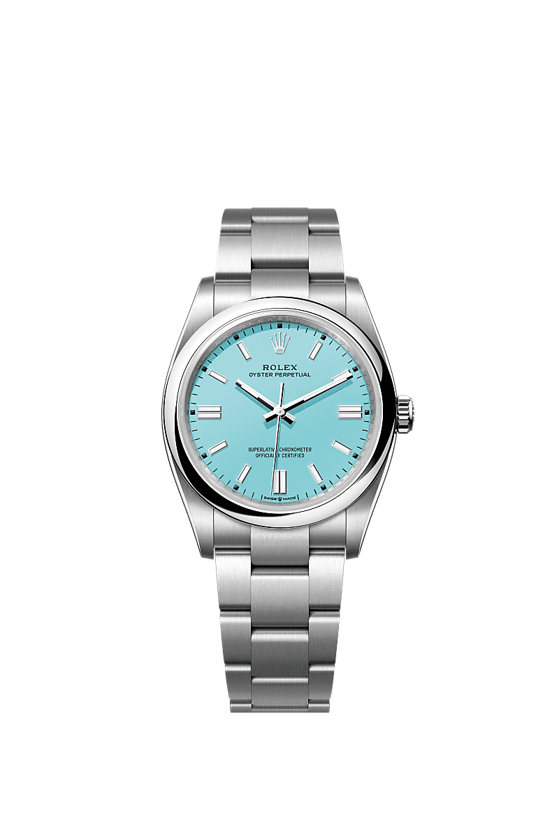 Rolex Oyster Perpetual 36 Stainless Steel / Turquoise — Ref. 126000