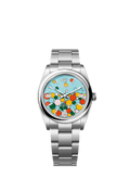 Rolex Oyster Perpetual 36 Stainless Steel / Turquoise Celebration — Ref. 126000
