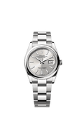 Rolex Datejust 36 Stainless Steel / Domed / Silver / Oyster — Ref. 126200