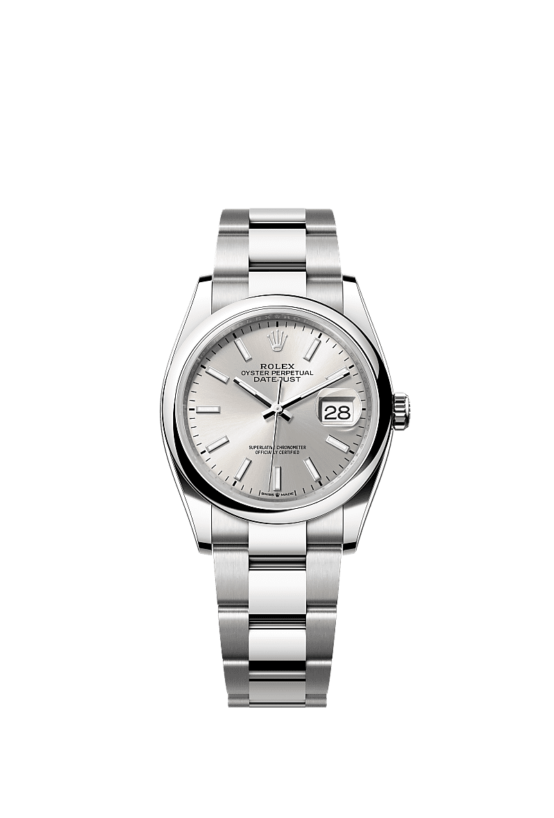 Rolex Datejust 36 Stainless Steel / Domed / Silver / Oyster — Ref. 126200