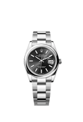 Rolex Datejust 36 Stainless Steel / Domed / Black / Oyster — Ref. 126200