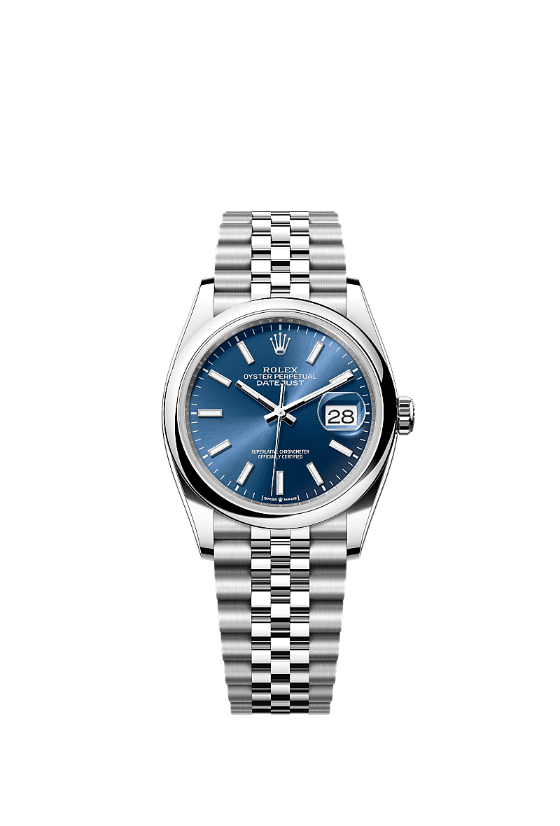 Rolex Datejust 36 Stainless Steel / Domed / Blue / Jubilee — Ref. 126200