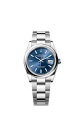 Rolex Datejust 36 Stainless Steel / Domed / Blue / Oyster — Ref. 126200