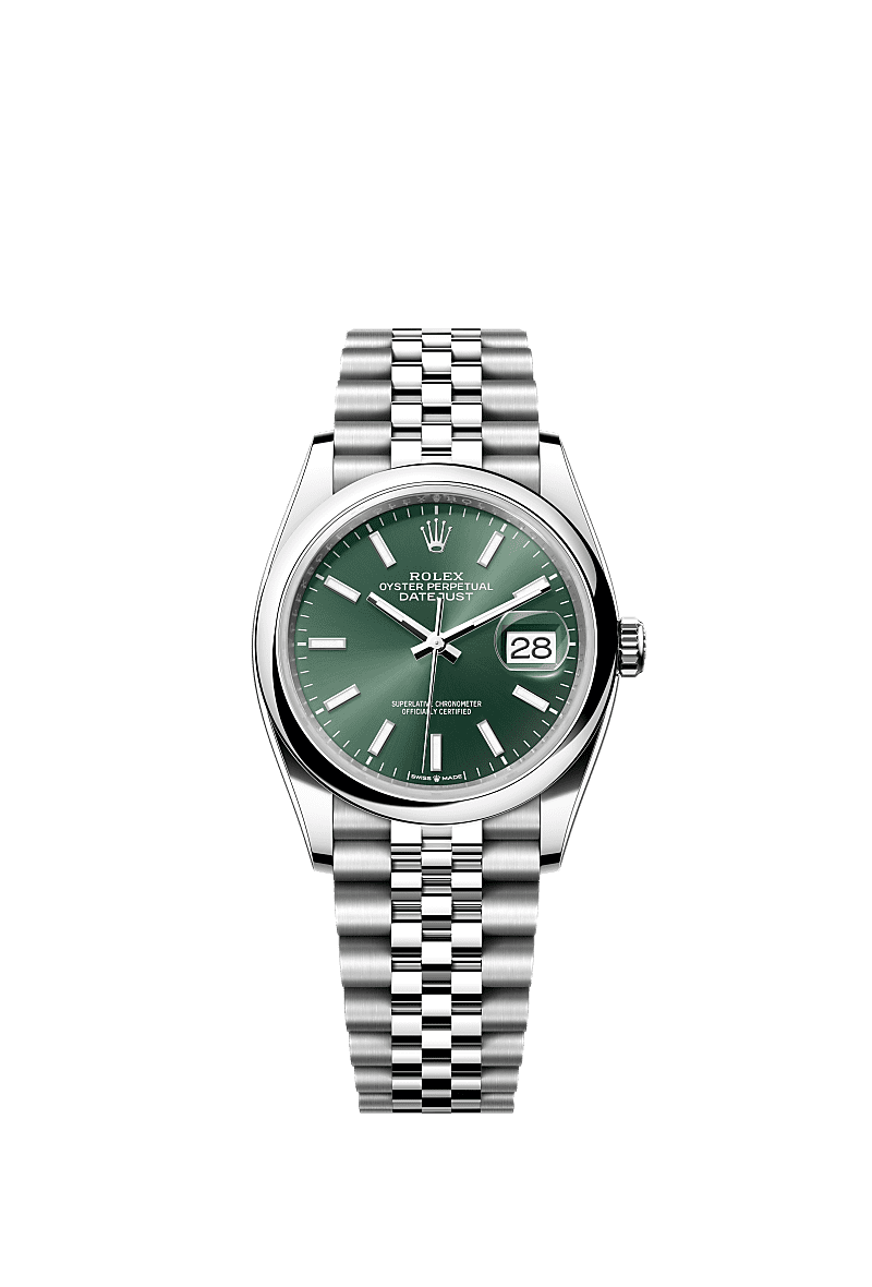 Rolex Datejust 36 Stainless Steel - Domed / Green / Jubilee — Ref. 126200