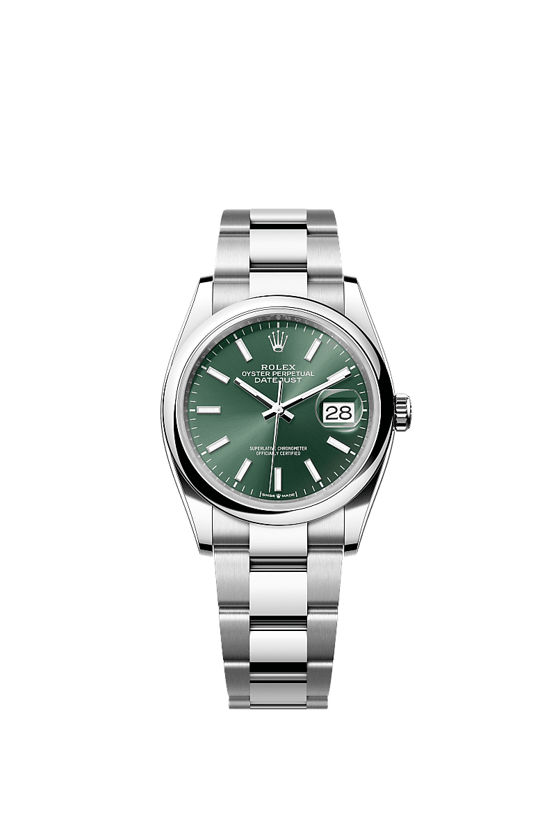 Rolex Datejust 36 Stainless Steel - Domed / Green / Oyster — Ref. 126200
