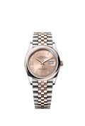 Rolex Datejust 36 Stainless Steel / Everose / Smooth / Rose Roman / Jubilee — Ref. 126201