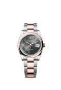 Rolex (Wimbledon) Datejust 36 Stainless Steel / Everose / Domed / Slate - Roman / Oyster — Ref. 126201