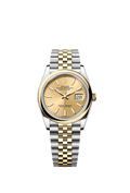 Rolex Datejust 36 Stainless Steel / Yellow Gold / Smooth / Champagne / Jubilee — Ref. 126203