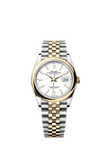 Rolex Datejust 36 Stainless Steel / Yellow Gold / Smooth / White / Jubilee — Ref. 126203