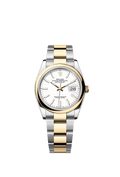 Rolex Datejust 36 Stainless Steel / Yellow Gold / Smooth / White / Oyster — Ref. 126203