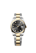 Rolex Datejust 36 Stainless Steel / Yellow Gold / Smooth / Black Diamond / Oyster — Ref. 126203