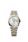 Rolex Datejust 36 Stainless Steel / Yellow Gold / Smooth / MOP Diamond / Jubilee — Ref. 126203