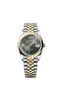 Rolex (Wimbledon) Datejust 36 Stainless Steel / Yellow Gold / Smooth / Slate Roman / Jubilee — Ref. 126203