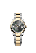 Rolex (Wimbledon) Datejust 36 Stainless Steel / Yellow Gold / Smooth / Slate Roman / Oyster — Ref. 126203