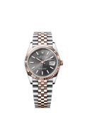 Rolex Datejust 36 Stainless Steel / Everose / Fluted / Dark Rhodium / Jubilee — Ref. 126231