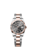 Rolex Datejust 36 Stainless Steel / Everose / Fluted / Dark Rhodium / Oyster — Ref. 126231