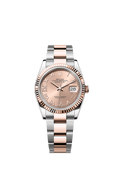 Rolex Datejust 36 Stainless Steel / Everose / Fluted / Rose Roman / Oyster — Ref. 126231