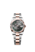 Rolex (Wimbledon) Datejust 36 Stainless Steel / Everose / Fluted / Slate - Roman / Oyster — Ref. 126231