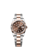 Rolex - Datejust 36 Stainless Steel - Everose - Fluted / Chocolate / Oyster — Ref. 126231
