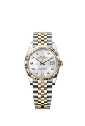 Rolex Datejust 36 Stainless Steel / Yellow Gold / Fluted / MOP Diamond / Jubilee — Ref. 126233