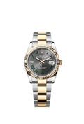 Rolex - Datejust 36 Stainless Steel / Yellow Gold / Fluted / Slate - Roman / Oyster — Ref. 126233