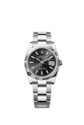 Rolex Datejust 36 Stainless Steel / Fluted / Black / Oyster — Ref. 126234
