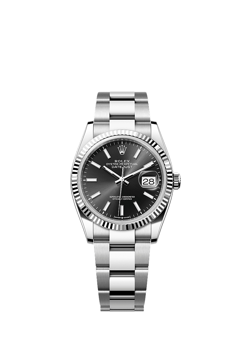 Rolex Datejust 36 Stainless Steel / Fluted / Black / Oyster — Ref. 126234