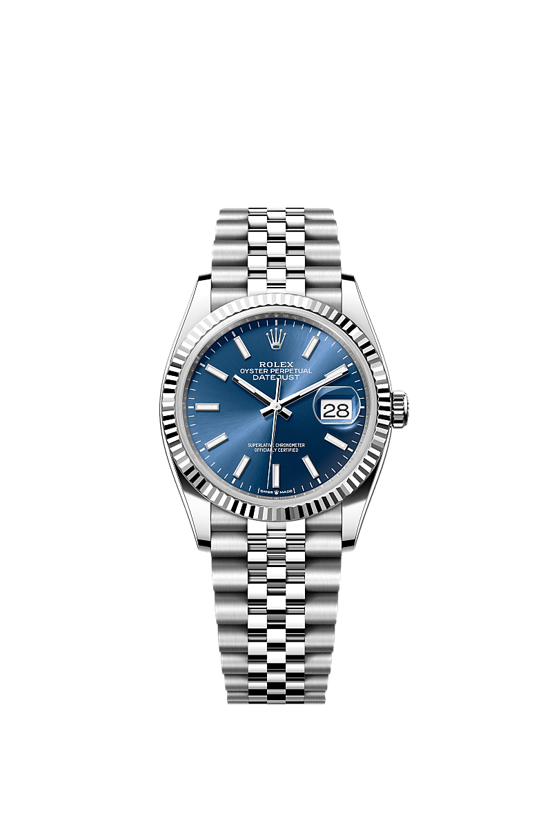 Rolex Datejust 36 Stainless Steel / Fluted / Blue / Jubilee — Ref. 126234