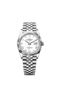 Rolex Datejust 36 Stainless Steel / Fluted / White Roman / Jubilee — Ref. 126234