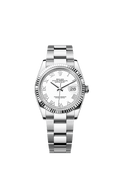 Rolex Datejust 36 Stainless Steel / Fluted / White Roman / Oyster — Ref. 126234