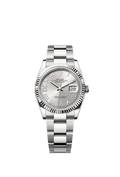 Rolex Datejust 36 Stainless Steel / Fluted / Silver Roman-Diamonds / Oyster — Ref. 126234