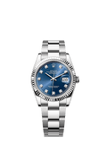 Rolex Datejust 36 Stainless Steel / Fluted / Blue-Diamond / Oyster — Ref. 126234