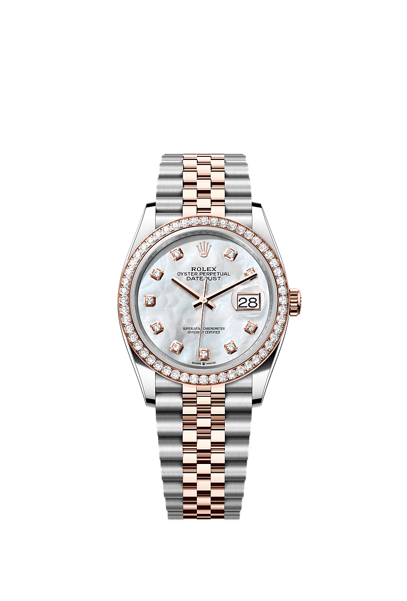 Rolex Datejust 36 Stainless Steel / Everose / Diamond / MOP Diamond / Jubilee — Ref. 126281RBR