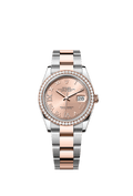 Rolex Datejust 36 Stainless Steel / Everose / Diamond / Rose Roman / Oyster — Ref. 126281RBR