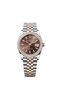 Rolex - Datejust 36 Stainless Steel - Everose - Diamond / Chocolate / Jubilee — Ref. 126281RBR