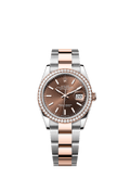 Rolex - Datejust 36 Stainless Steel - Everose - Diamond / Chocolate / Oyster — Ref. 126281RBR