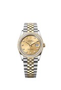 Rolex Datejust 36 Stainless Steel / Yellow Gold / Diamond / Champagne Diamond / Jubilee — Ref. 126283RBR