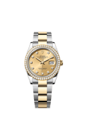Rolex Datejust 36 Stainless Steel / Yellow Gold / Diamond / Champagne Diamond / Oyster — Ref. 126283RBR