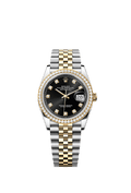 Rolex Datejust 36 Stainless Steel / Yellow Gold / Diamond / Black Diamond / Jubilee — Ref. 126283RBR