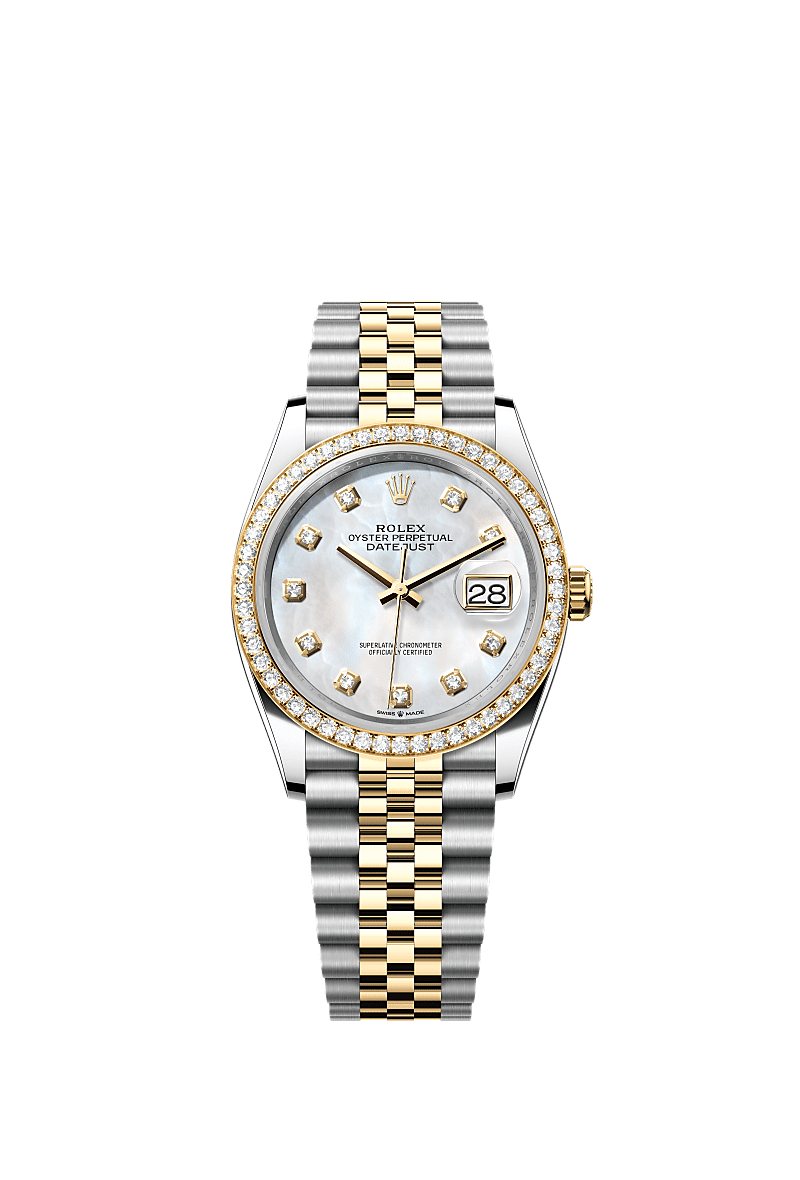 Rolex Datejust 36 Stainless Steel / Yellow Gold / Diamond / MOP Diamond / Jubilee — Ref. 126283RBR