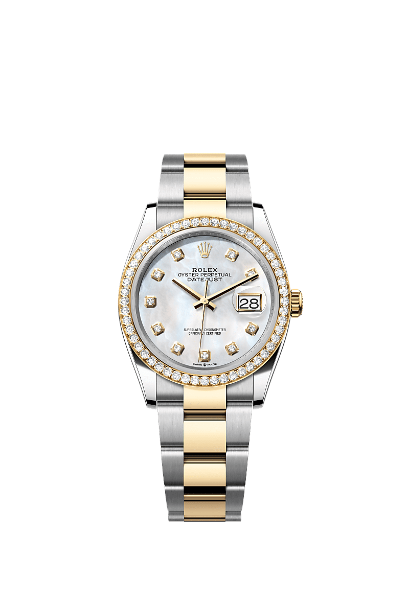 Rolex Datejust 36 Stainless Steel / Yellow Gold / Diamond / MOP Diamond / Oyster — Ref. 126283RBR