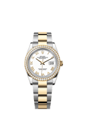 Rolex Datejust 36 Stainless Steel / Yellow Gold / Diamond / White Roman / Oyster — Ref. 126283RBR