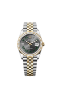 Rolex (Wimbledon) Datejust 36 Stainless Steel / Yellow Gold / Diamond / Slate - Roman / Jubilee — Ref. 126283RBR