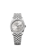 Rolex Datejust 36 Stainless Steel / Diamond / Silver / Jubilee — Ref. 126284RBR