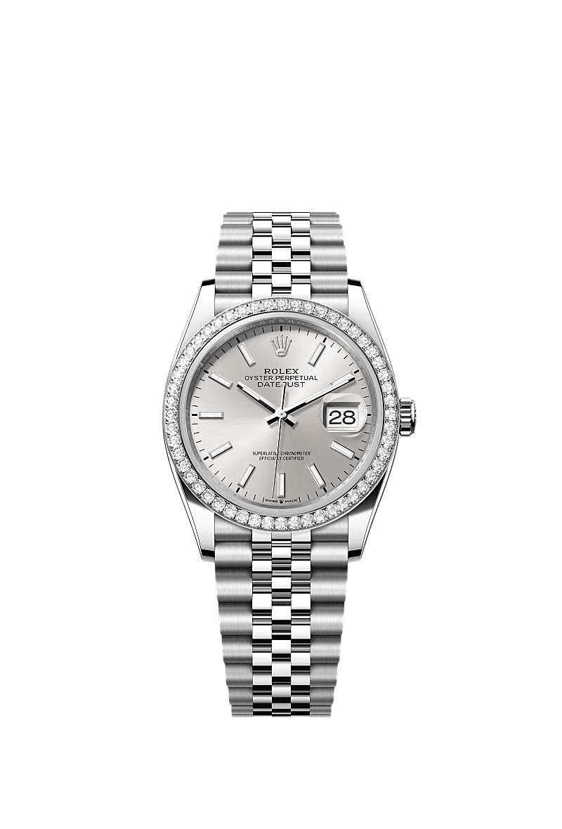 Rolex Datejust 36 Stainless Steel / Diamond / Silver / Jubilee — Ref. 126284RBR