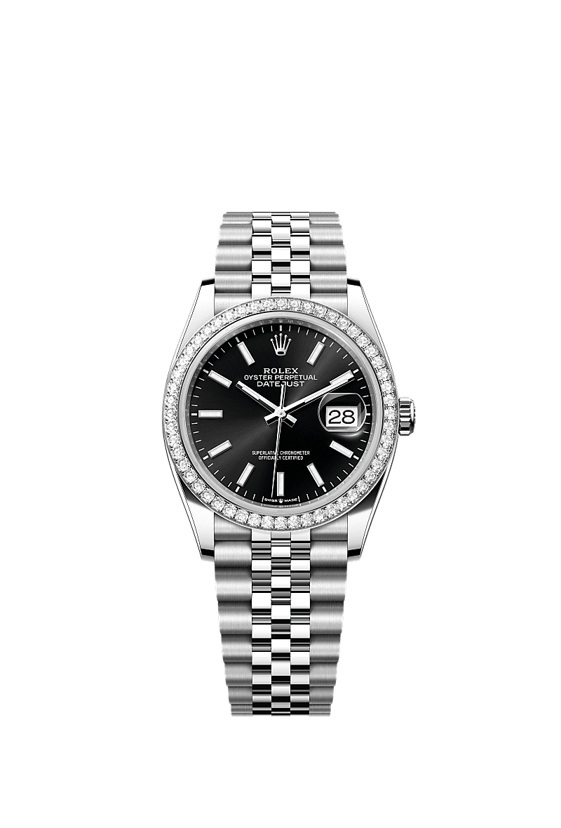 Rolex Datejust 36 Stainless Steel / Diamond / Black / Jubilee — Ref. 126284RBR