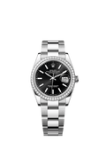 Rolex Datejust 36 Stainless Steel / Diamond / Black / Oyster — Ref. 126284RBR