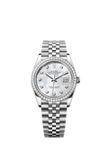 Rolex Datejust 36 Stainless Steel / Diamond / MOP-Diamond / Jubilee — Ref. 126284RBR